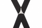 Black Polka Dot Trouser Braces With Large Clips