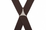 Plain Chocolate Brown Trouser Braces With Large Clips