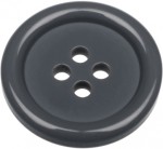 Pack of 6 20mm Grey Buttons with 4 Holes