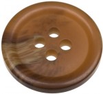 Pack of 6 Dark Brown Mock Horn Buttons 23mm
