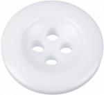 Pack of 6 White 17mm Buttons for Trousers with Braces