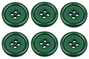 18mm Bright Green Buttons with 4 Holes