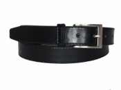 30mm Black Bonded Leather Belt in Sizes Small To 4 XL  Style 8212
