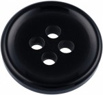 15mm Flat Black 4 Hole Buttons
