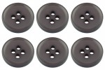 15mm Grey Flat Buttons with 4 Holes