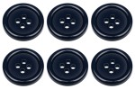 18mm Flat Blue Buttons with 4 Holes
