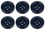 18mm Flat Blue Buttons with 4 Holes