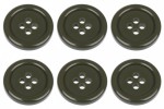 18mm Flat Olive Green Buttons with 4 Holes