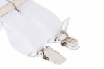 25mm Slim White Trouser Braces