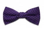 Purple Bow Tie with Stripe Design