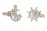 Ships Anchor and Wheel Cufflinks