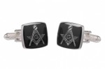 Masonic Black Square & Compass G Cufflinks
