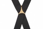 Black Trouser Braces with Small White Polka Dots