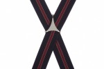 Navy Blue With Burgundy Stripe Trouser Braces Suspenders