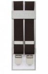 Plain Chocolate Brown Trouser Braces With Large Clips