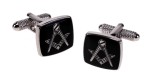 Masonic Black Square & Compass Cufflinks