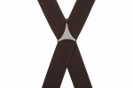 Plain Dark Brown Trouser Braces Suspenders