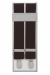 Plain Dark Brown Trouser Braces Suspenders