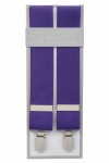 Plain Purple Braces For Trousers