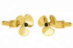 Gold Colour Ships Propeller Cufflinks