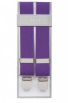 Outlet Non Pristine Plain Purple Trouser Braces With Large Clips