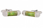 Green Spirit Level Cufflinks