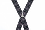 Black and Grey Tartan Trouser Braces