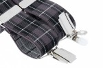 Black and Grey Tartan Trouser Braces