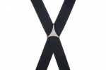 Black Braces for Trousers with 4 Silver Clips