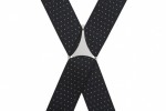 Black Suit Trouser Braces With White Dots
