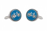 Blue Bicycle Cufflinks