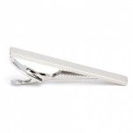 Brushed Silver Tie Clip