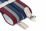 Burgundy and Navy Blue Striped Trouser Braces