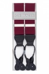 Burgundy Button On Trouser Braces