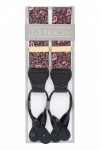 Burgundy Paisley Button On Trouser Braces