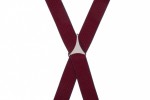 Burgundy Polka Dot Trouser Braces With Large Clips