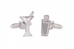 Cocktail Drinks Shaker and Martini Glass Cufflinks