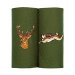 Country Stag and Hare Handkerchiefs