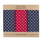 Extra Large Navy Blue and Red Spotted Hankies