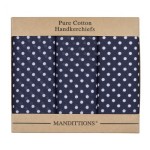 Extra Large Navy Blue Spotted Hankies