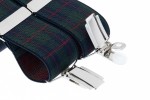 Green and Blue Tartan Trouser Braces