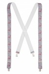 Grey and Maroon Paisley Trouser Braces