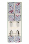 Grey and Maroon Paisley Trouser Braces