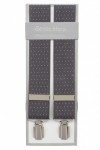 Grey Suit Trouser Braces With White Dots