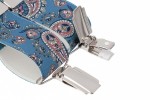 Light Blue and Pink Paisley Trouser Braces