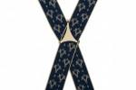 Masonic Trouser Braces Blue With Square and Compass Emblem