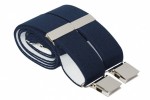 Plain Midnight Blue Trouser Braces With Large Clips
