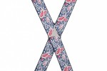 Navy Blue and Red Paisley Trouser Braces