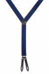 Navy Blue Button On Braces With Leather Ends
