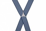 Navy Blue Geometric Pattern Trouser Braces